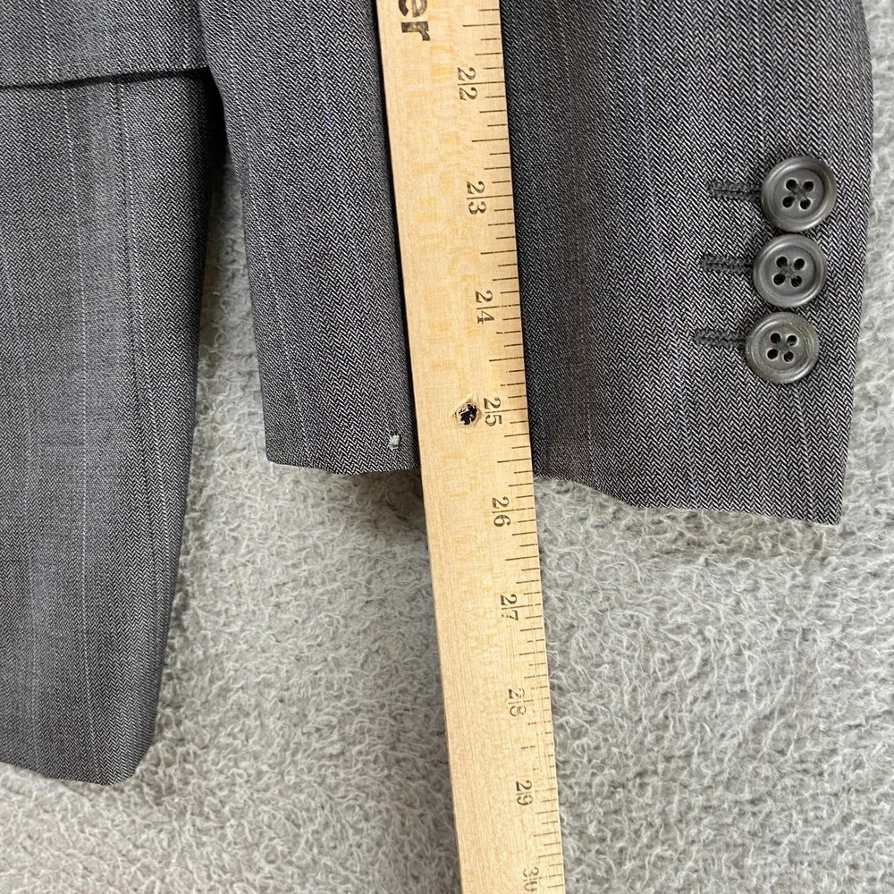 Ermenegildo Zegna Blazer Mens 50 Super 100s Wool‎ Gray Sport Coat Pockets*